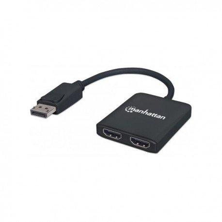 VIDEO SPLITTER MANHATTAN DISPLAYPORT 1DP IN:2HDMI OUT USB/MST 152716