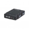MUX KVM MINI USB 4:1 MANHATTAN CON CABLES + AUDIO 151269