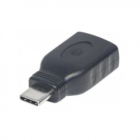 ADAPTADOR MANHATTAN USB C MACHO A USB A HEMBRA NEGRO 354646