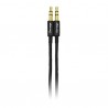 CABLE AUXILIAR VORAGO CAB-115 NEGRO METALICO 3.5MM A 3.5 MM BOLSA