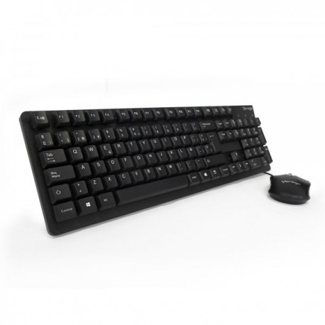 KIT TECLADO Y MOUSE VORAGO KM-106 ALÁMBRICO NEGRO 1000DPI