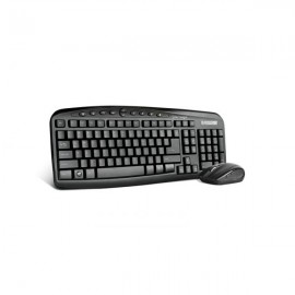 KIT TECLADO Y MOUSE VORAGO KM-303 INALAMBRICO MULTIMEDIA NEGRO