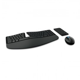 KIT MICROSOFT TECLADO Y MOUSE INALAMBR SCULPT ERGONOMICO USBL5V-00004