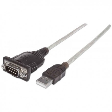 CONVERTIDOR MANHATTAN USB A SERIAL DB9M  BOLSA 205153