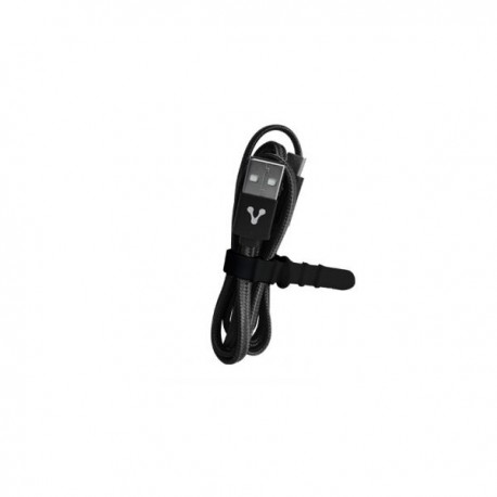 CABLE USB TIPO C VORAGO CAB-123 CARGA RAPIDA 1M NEGRO