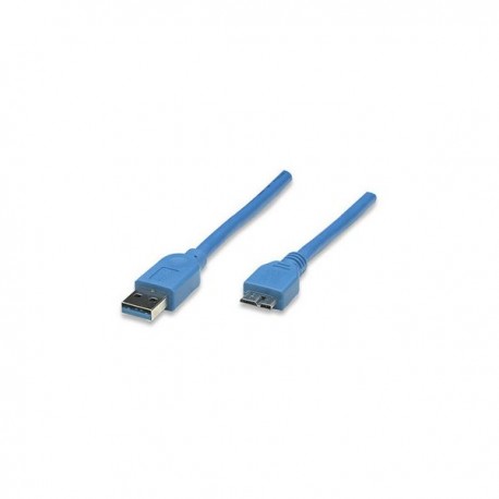 CABLE USB 3.0 A MICRO B MANHATTAN 2MTS AZUL 325424